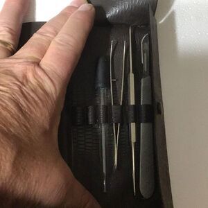 Vintage pocket sized surgical kit not complete